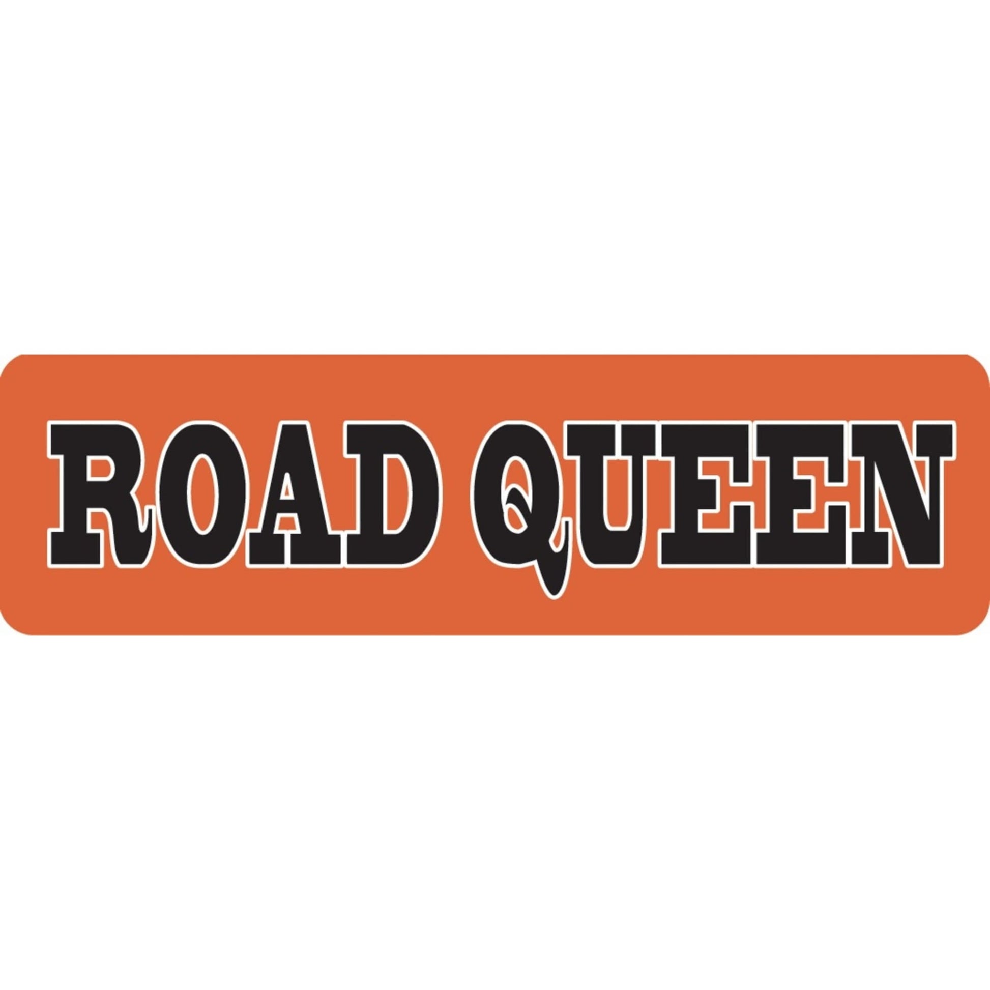 Road queen vinyl motorcycle helmet sticker - biker decal