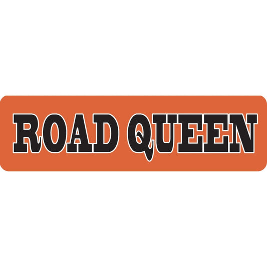Road queen vinyl motorcycle helmet sticker - biker decal