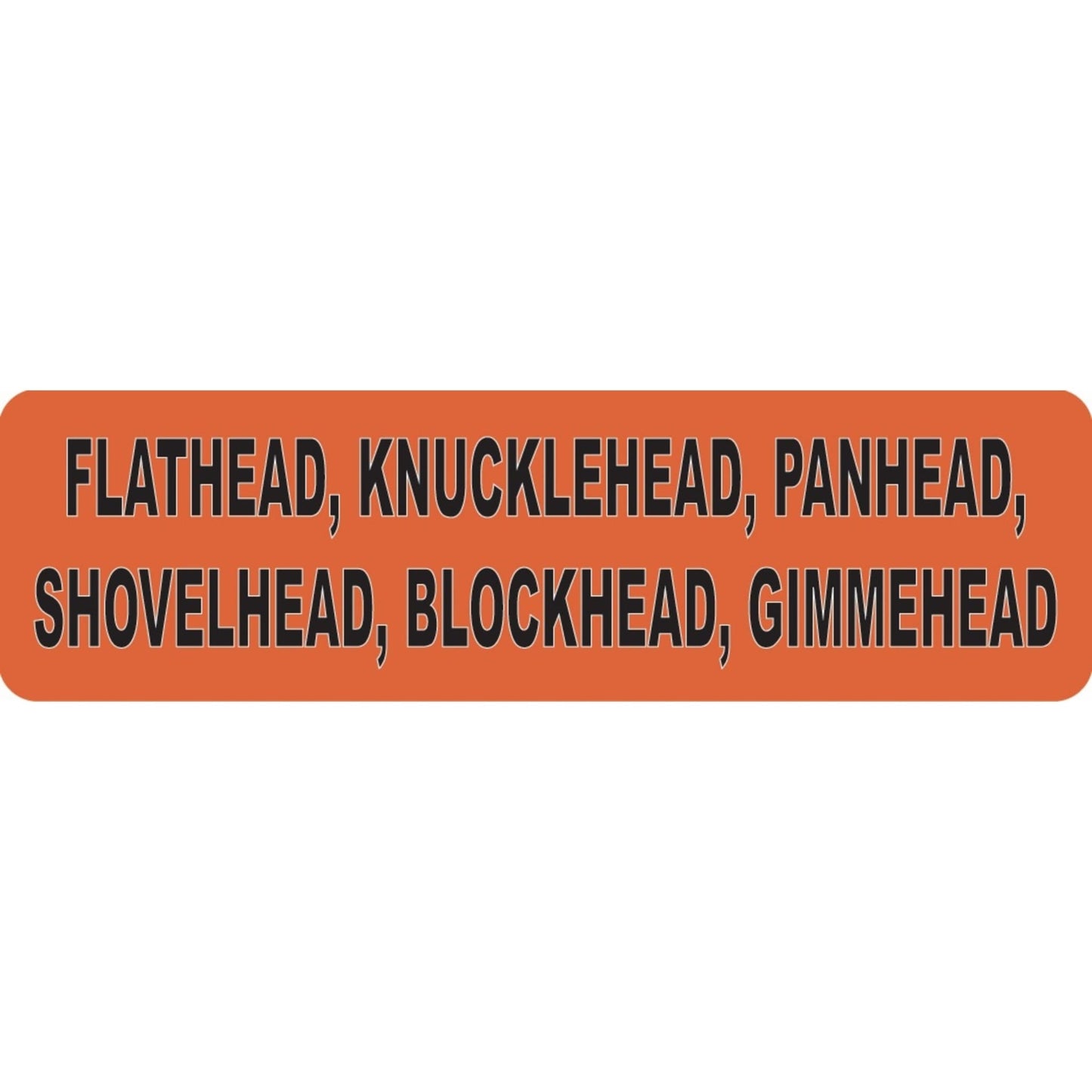 lathead knucklehead panhead shovelhead blockhead gimmehead vinyl motorcycle helmet sticker - biker decal