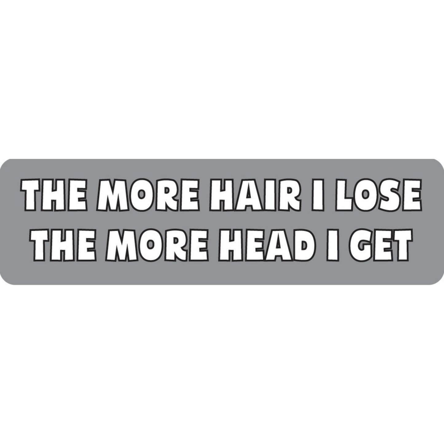 The more hair I lose the more head I get vinyl motorcycle helmet sticker - funny biker decal
