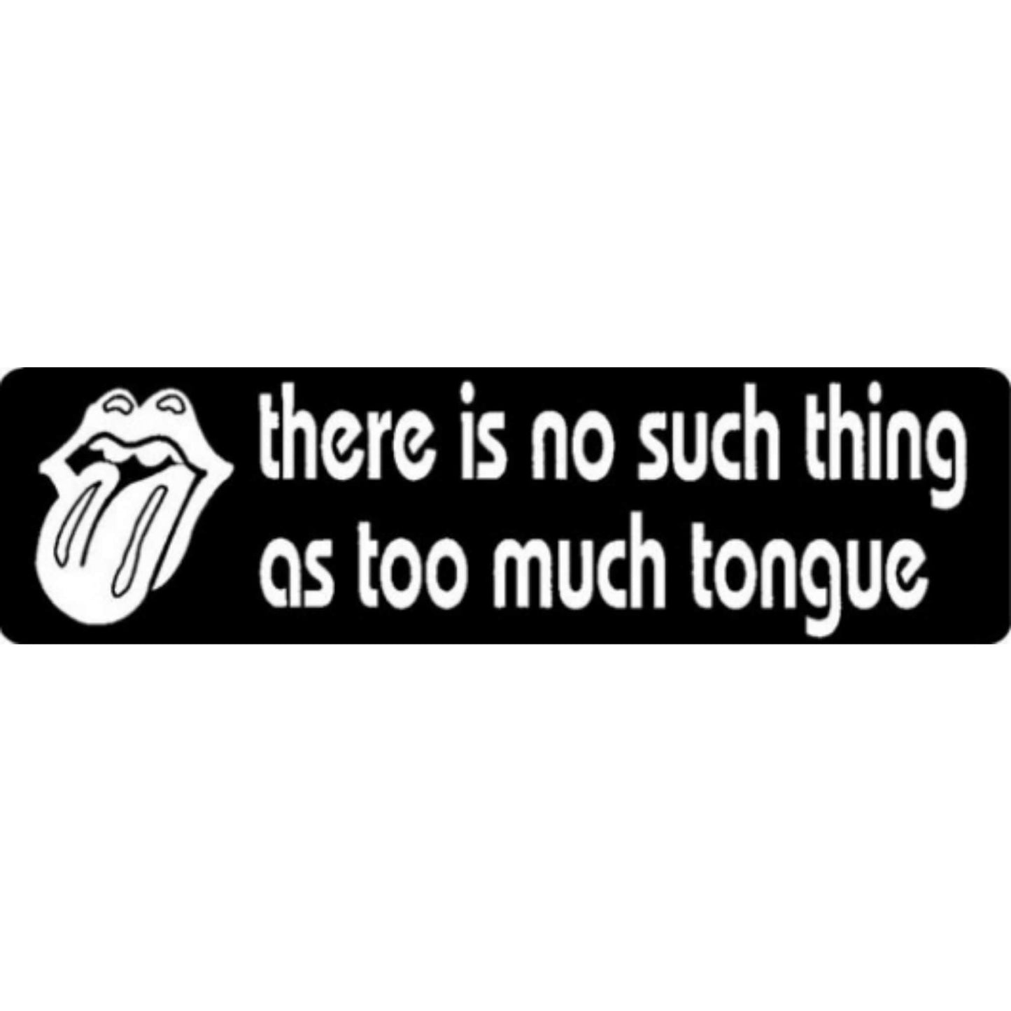 There's no such thing as too much tongue vinyl motorcycle helmet stickers - funny biker decal