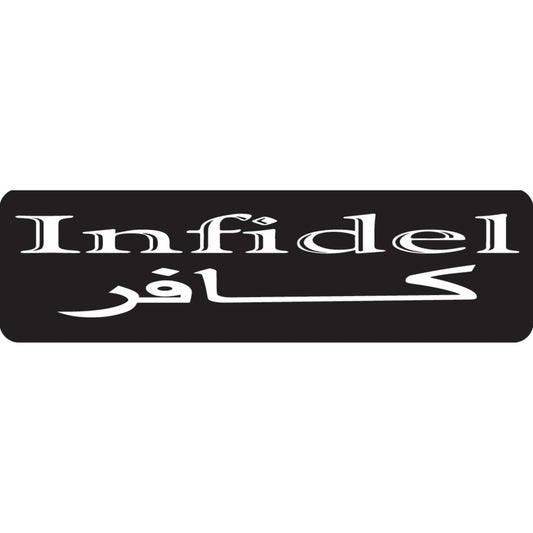 Infidel vinyl motorcycle helmet sticker - biker decal