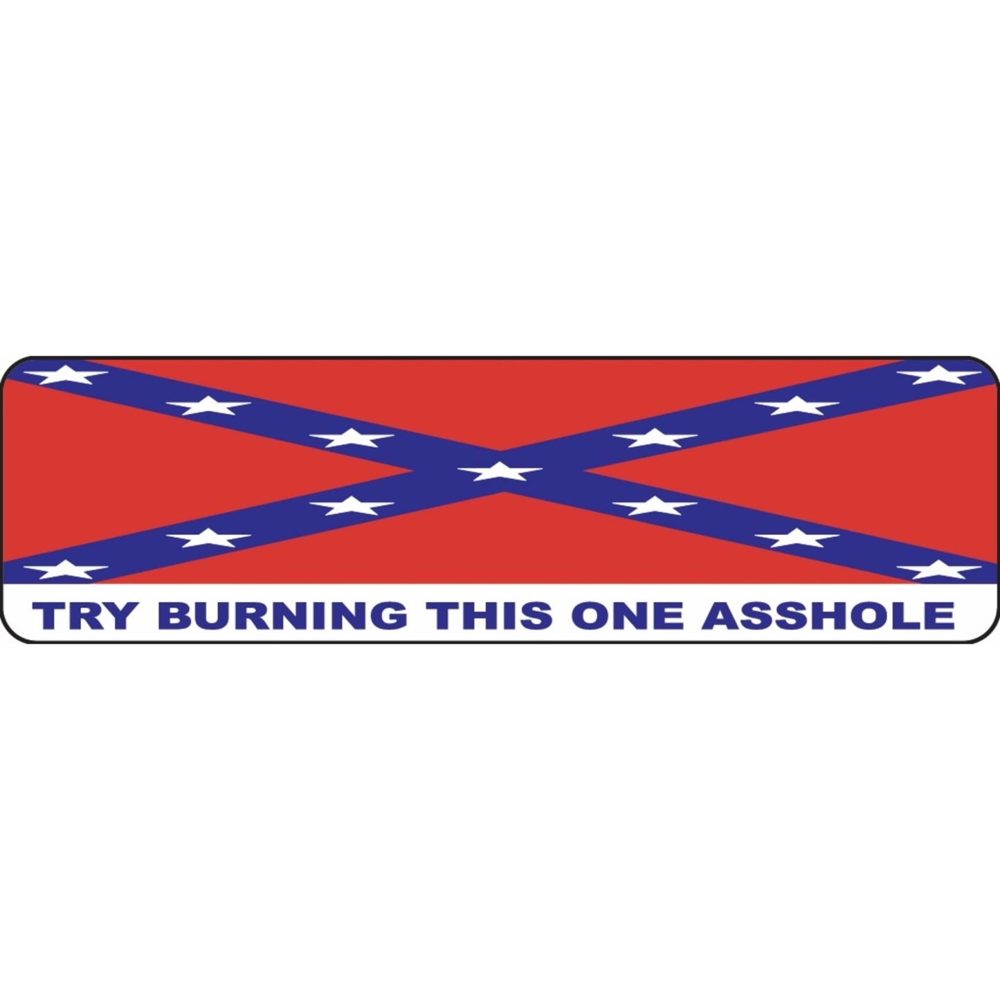 CF flag try burning this one asshole motorcycle helmet sticker