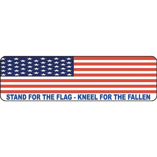 American flag stand for the flag kneel for the fallen vinyl motorcycle helmet sticker - patriotic biker decal