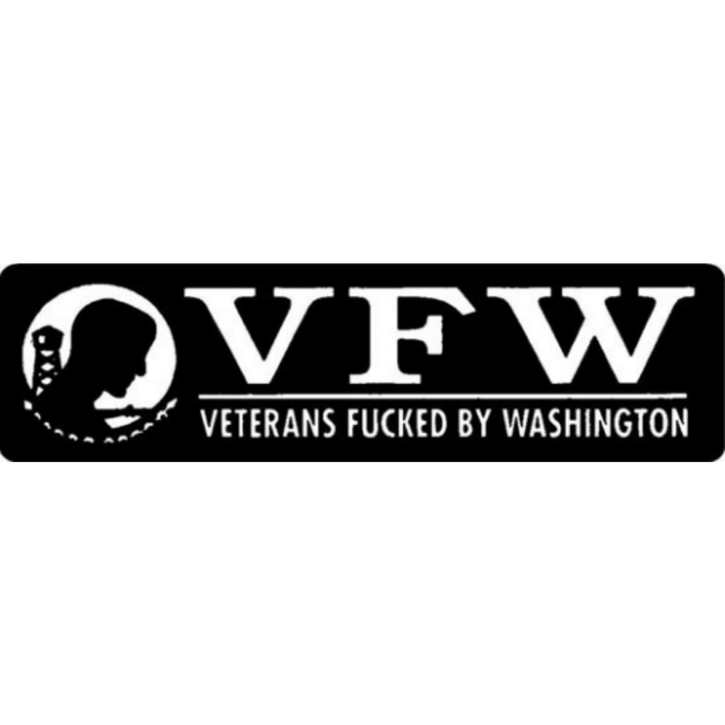 POW MIA VFW veterans fucked by Washington vinyl motorcycle helmet stickers - military biker decal