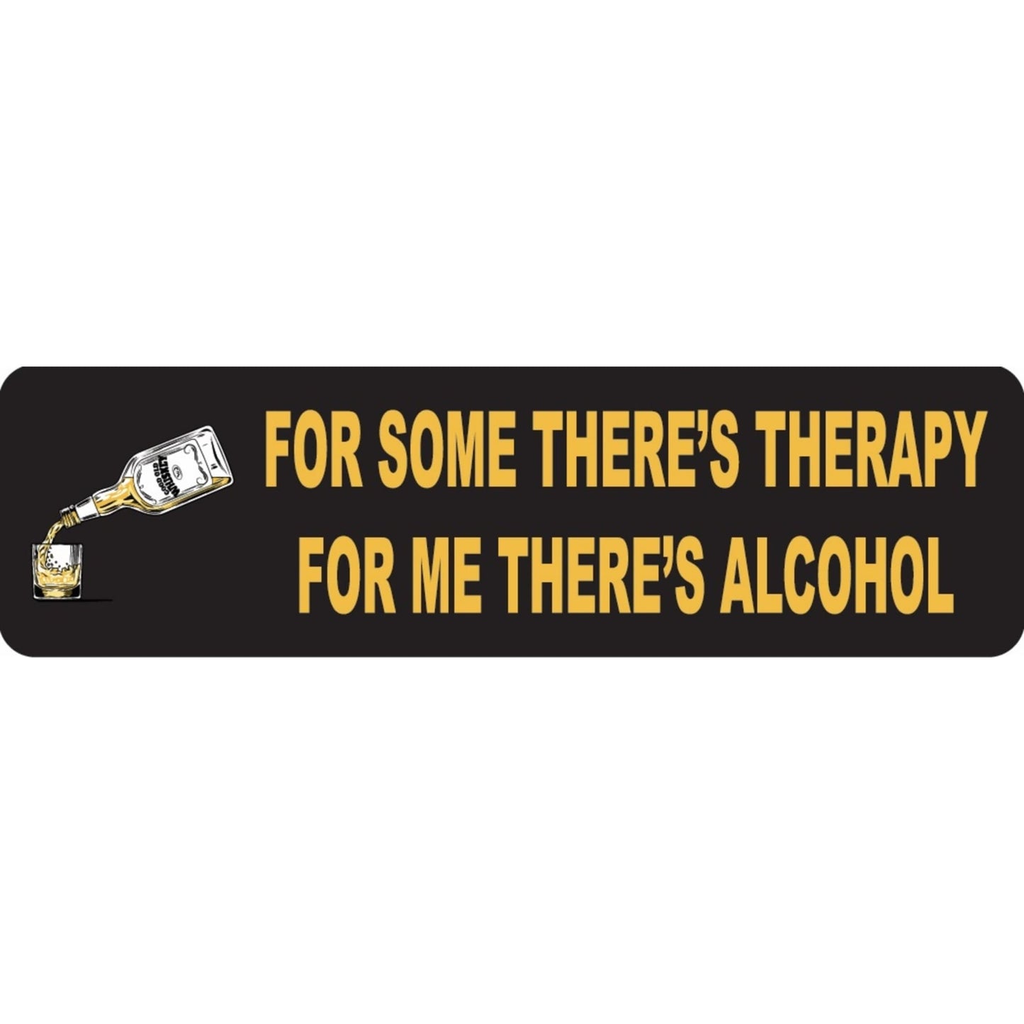 For some there's therapy for me there's alcohol vinyl motorcycle helmet sticker - funny biker decal