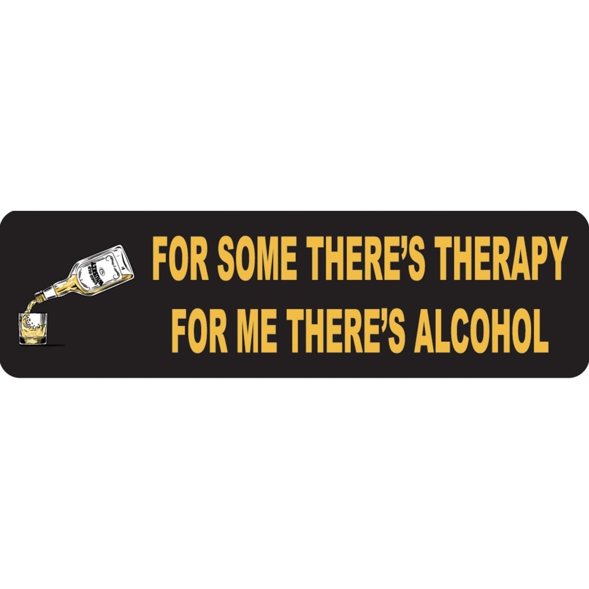 For some there's therapy for me there's alcohol vinyl motorcycle helmet sticker - funny biker decal