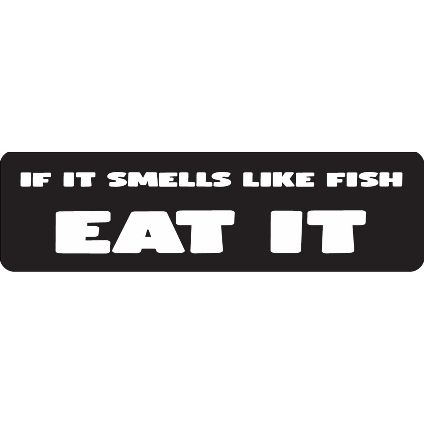 If it smells like fish eat it vinyl motorcycle helmet sticker - funny biker decal