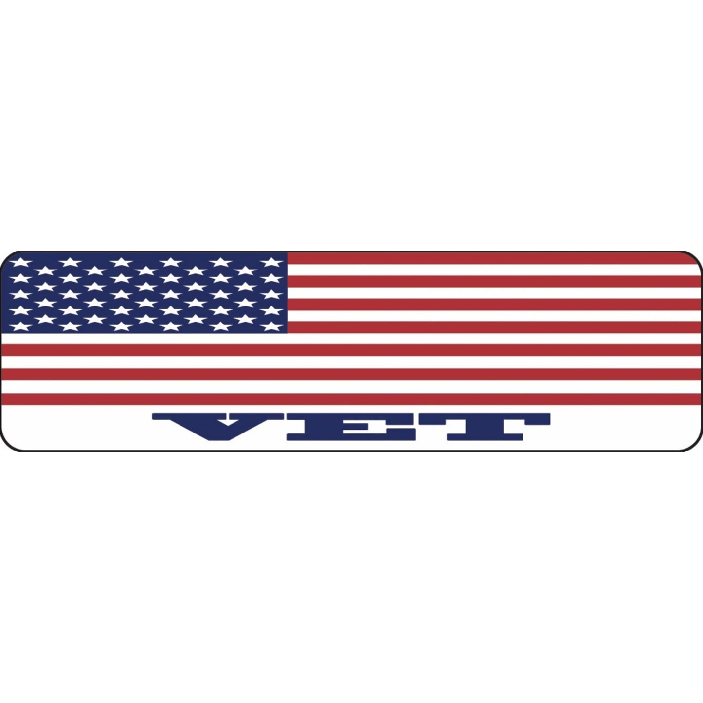 American flag vet vinyl motorcycle helmet sticker - patriotic military biker decal