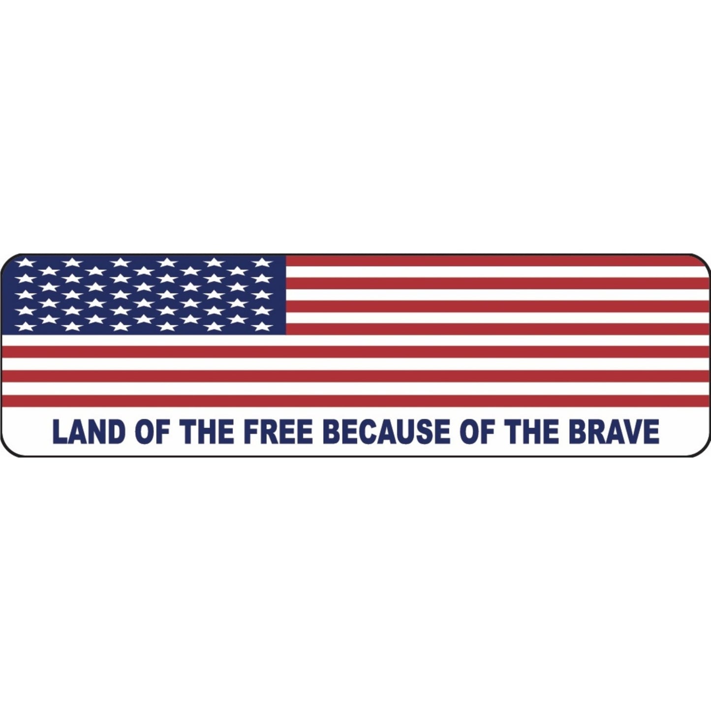 American flag land of the free because of the brave vinyl motorcycle helmet sticker - patriotic military biker decal