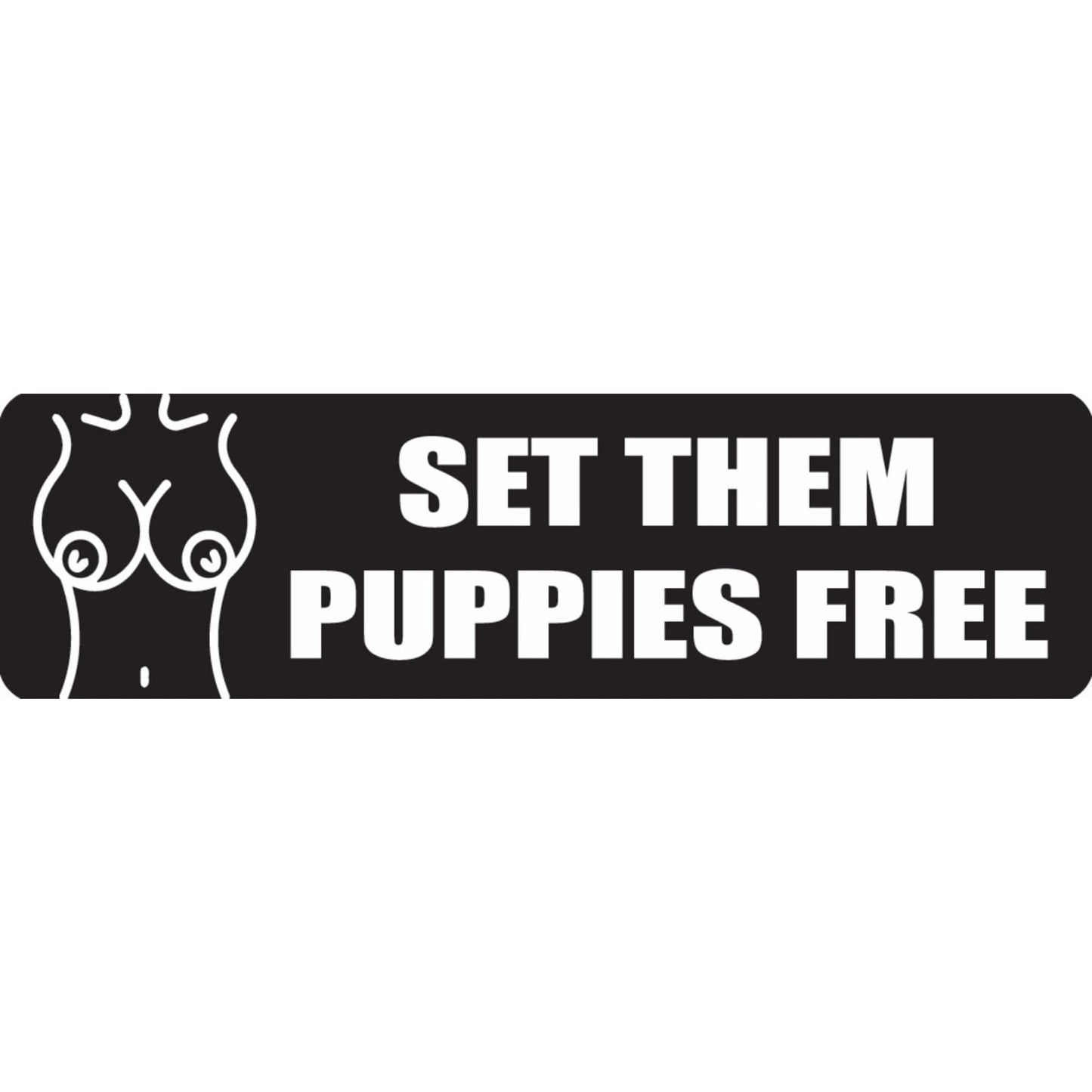 Set them puppies free vinyl motorcycle helmet sticker - funny biker decal

