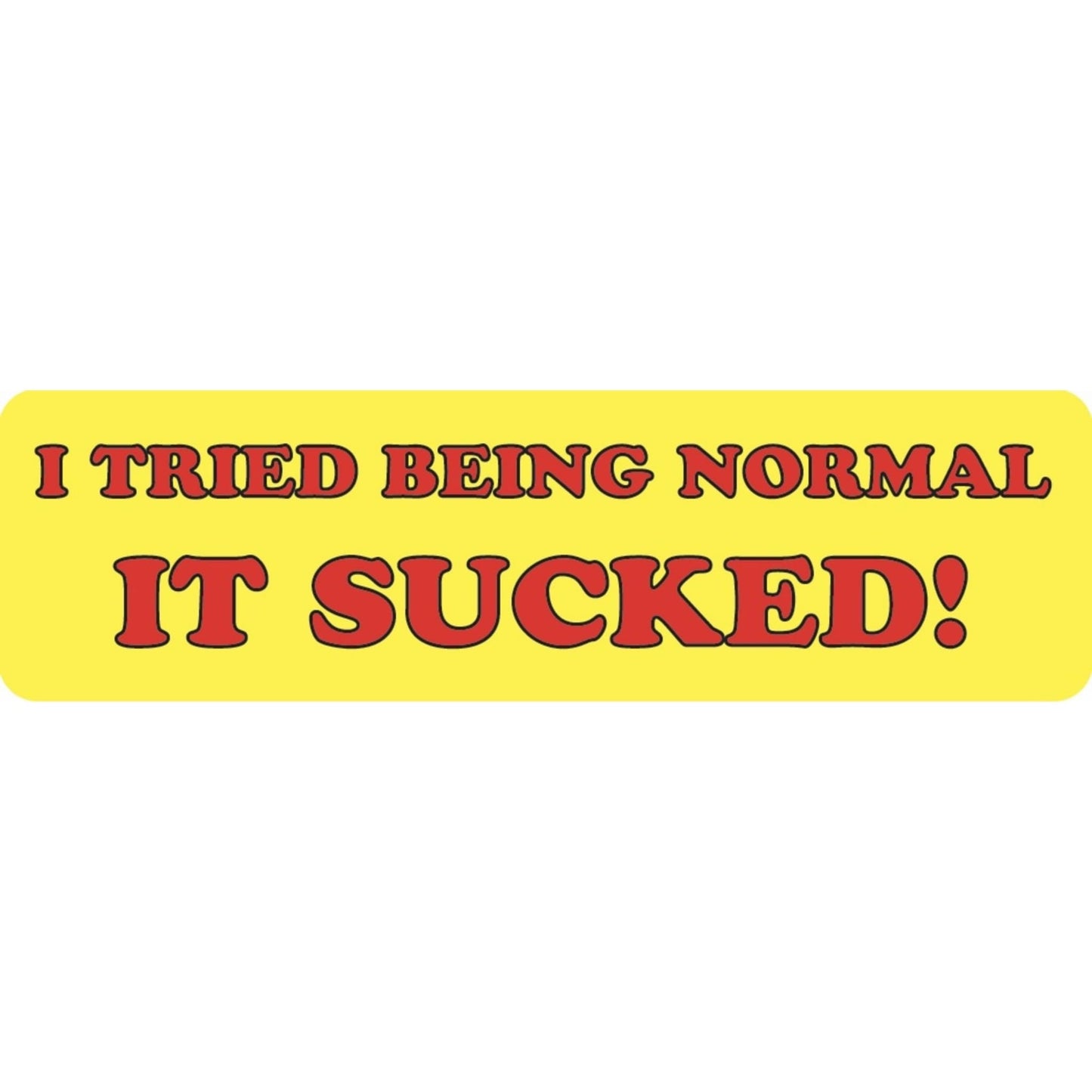 I tried being normal it sucked vinyl motorcycle helmet sticker - funny biker decal
