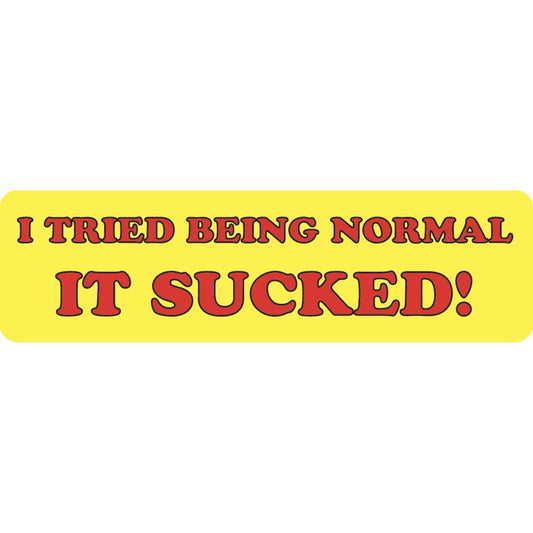I tried being normal it sucked vinyl motorcycle helmet sticker - funny biker decal