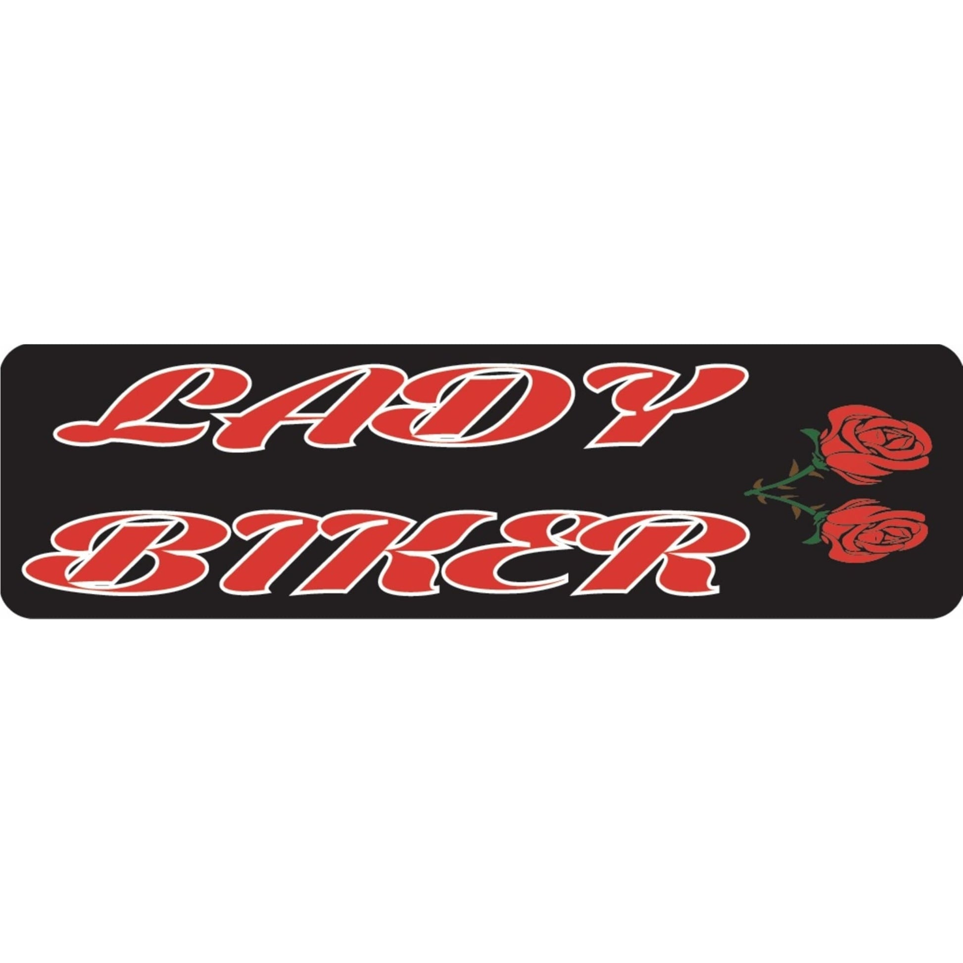 Lady biker vinyl motorcycle helmet sticker - women's biker decal