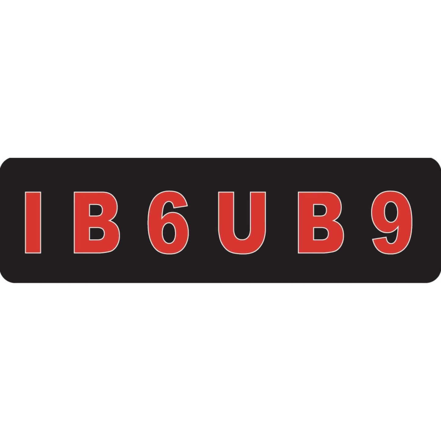 I B 6 U B 9 vinyl motorcycle helmet sticker - funny biker decal