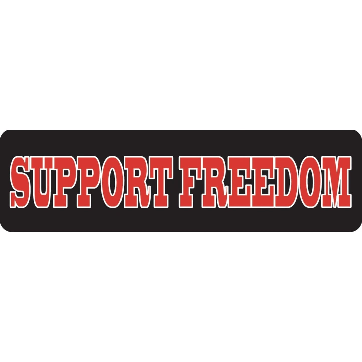 Support freedom vinyl motorcycle helmet sticker - patriotic biker decal