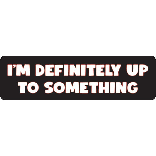 I'm definitely up to something vinyl motorcycle helmet sticker - funny biker decal