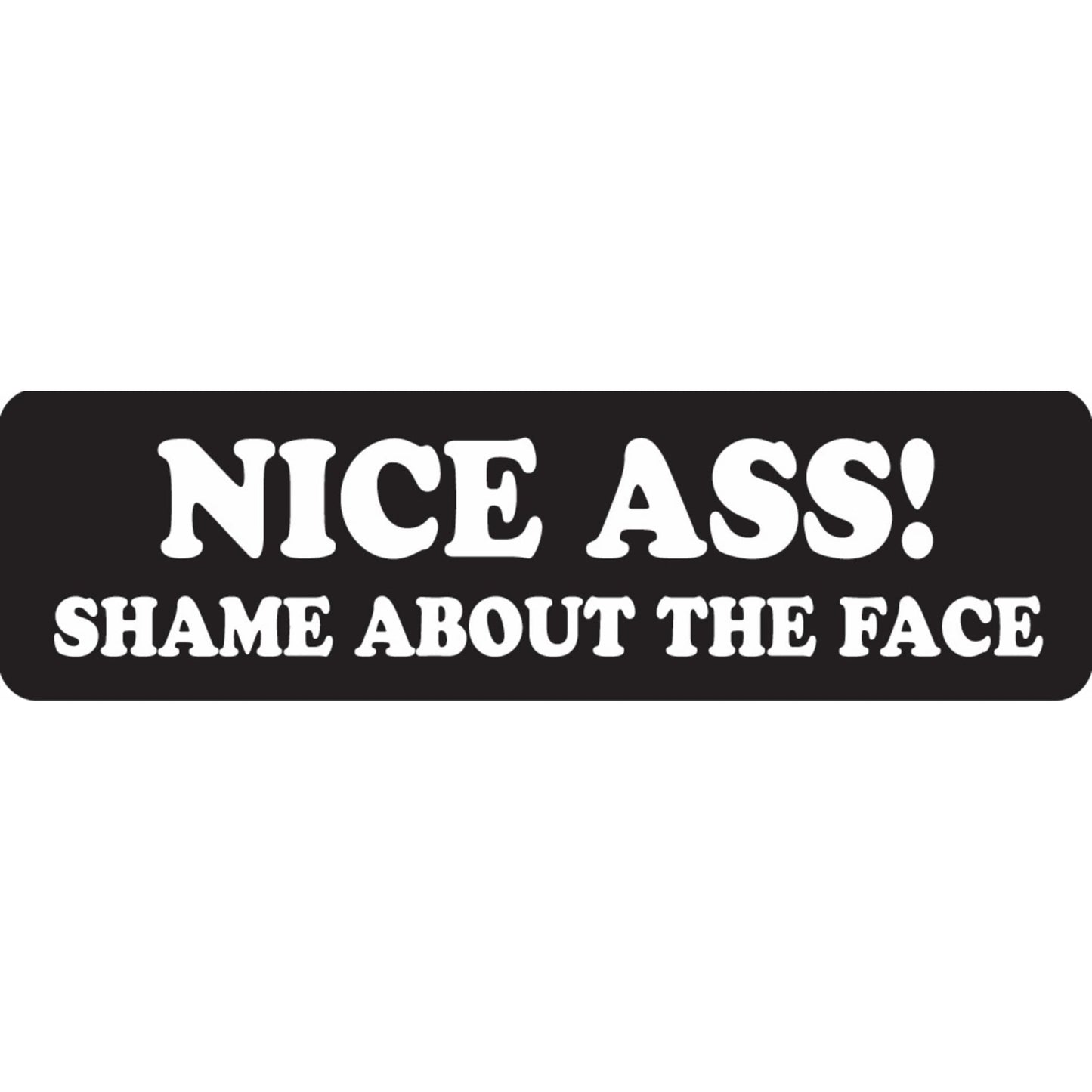 Nice ass shame about the face vinyl motorcycle helmet sticker - funny biker decal