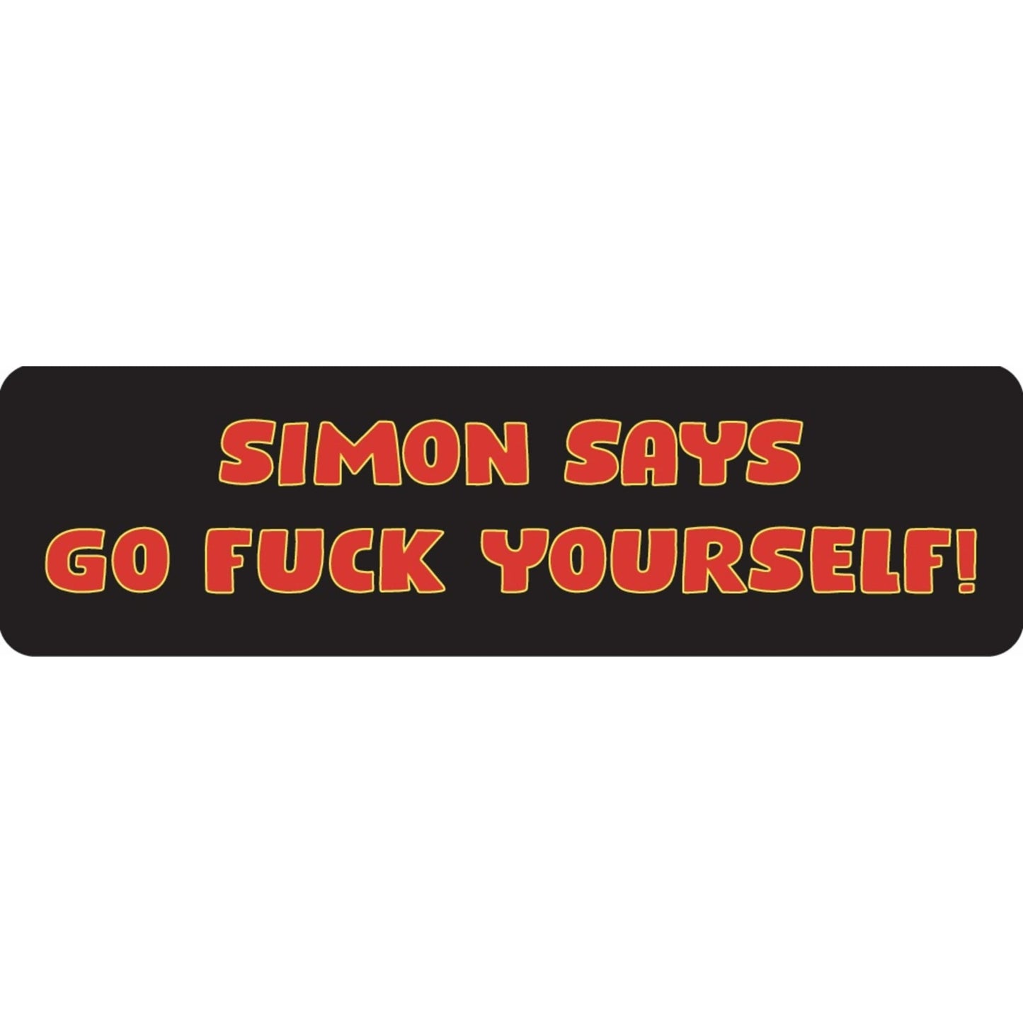 Simon says go fuck yourself vinyl motorcycle helmet sticker - bold biker decal
