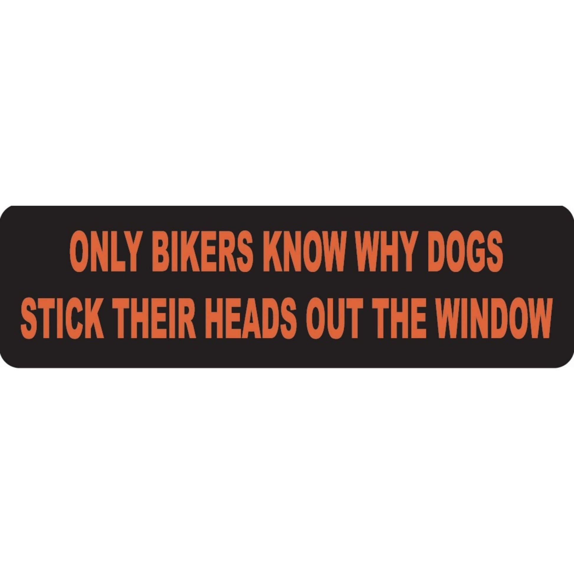 Only bikers know why dogs stick their heads out the window vinyl motorcycle helmet sticker - funny biker decal