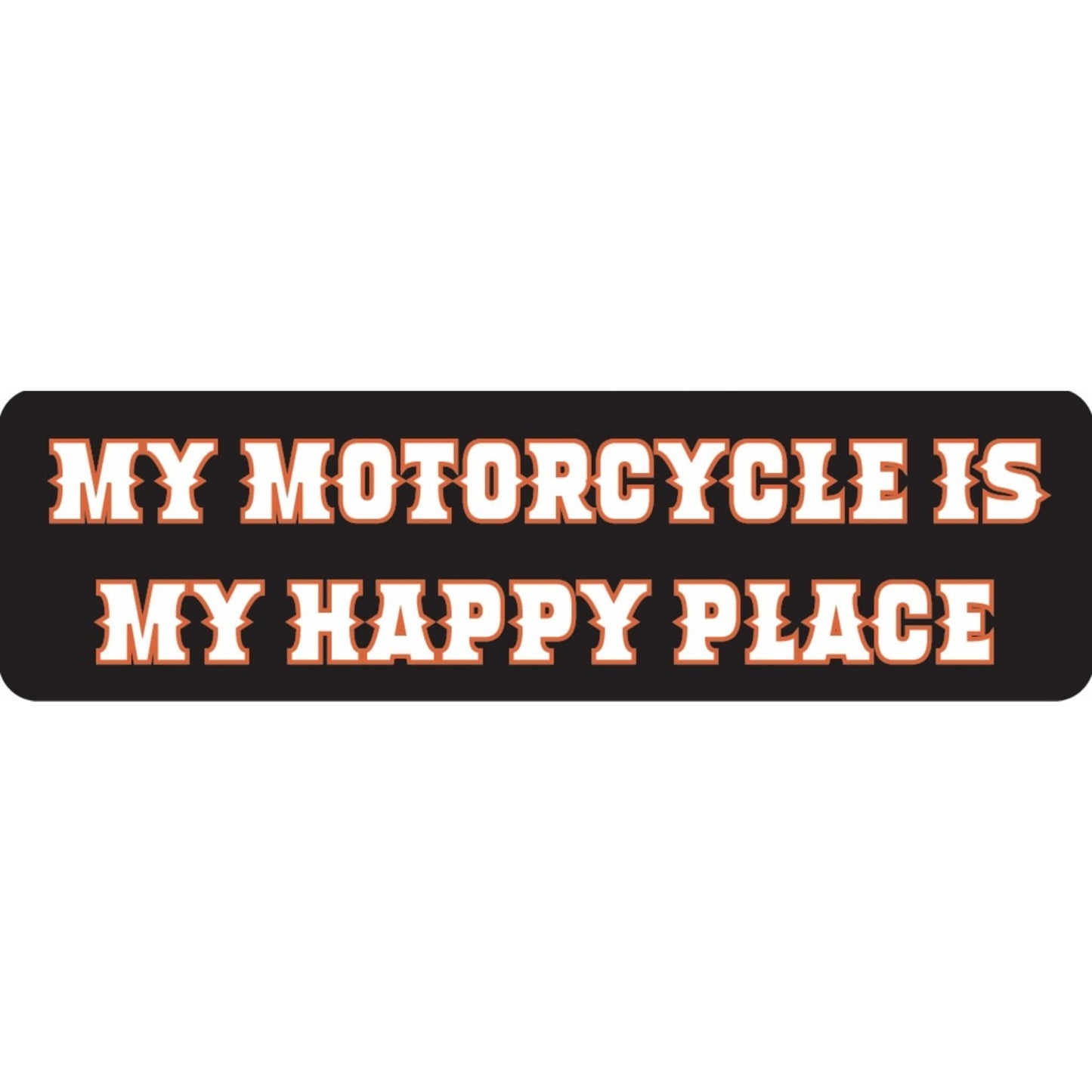 My motorcycle is my happy place vinyl motorcycle helmet sticker - biker decal