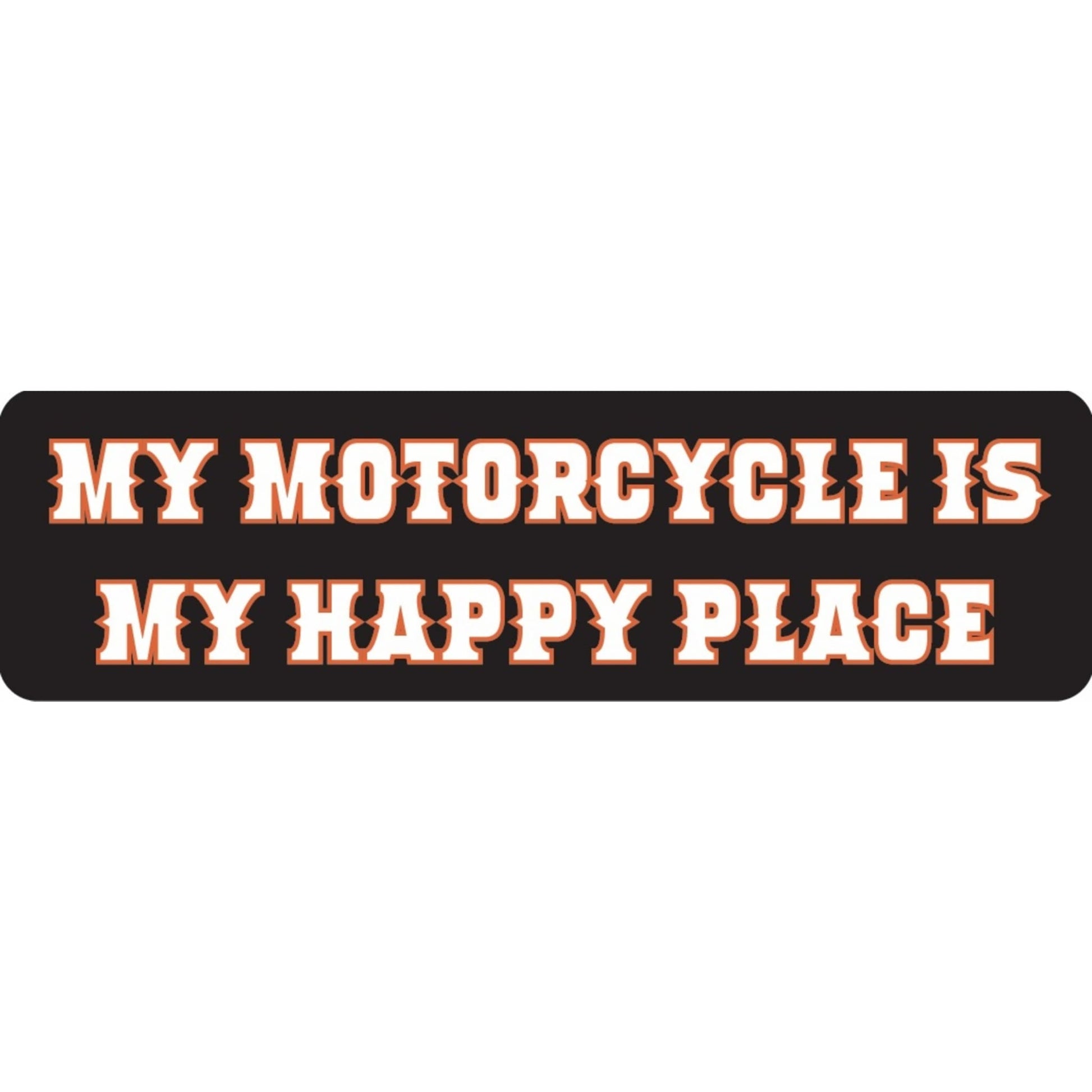 My motorcycle is my happy place vinyl motorcycle helmet sticker - biker decal