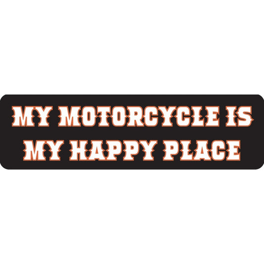 My motorcycle is my happy place vinyl motorcycle helmet sticker - biker decal