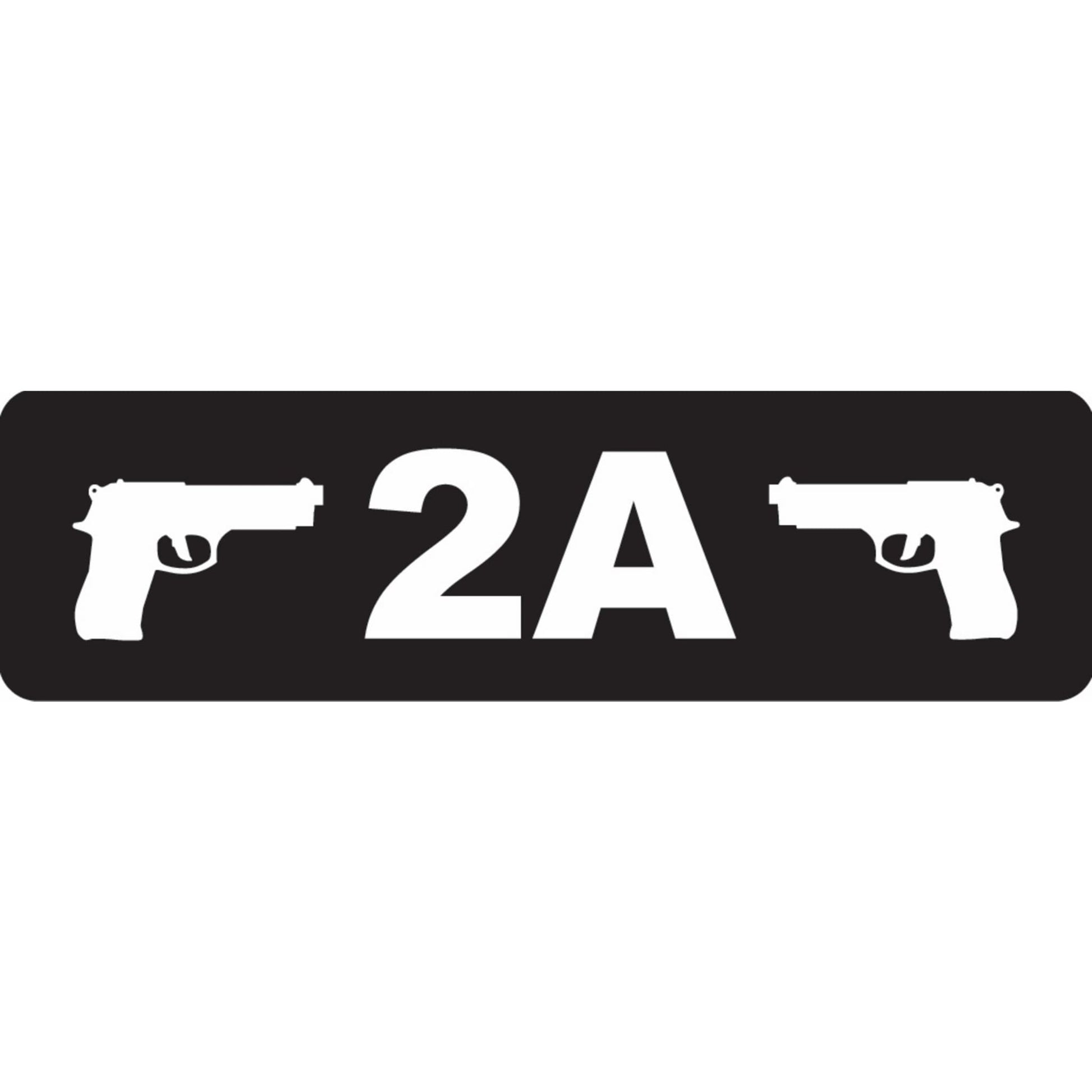 2A vinyl motorcycle helmet sticker - patriotic biker decal