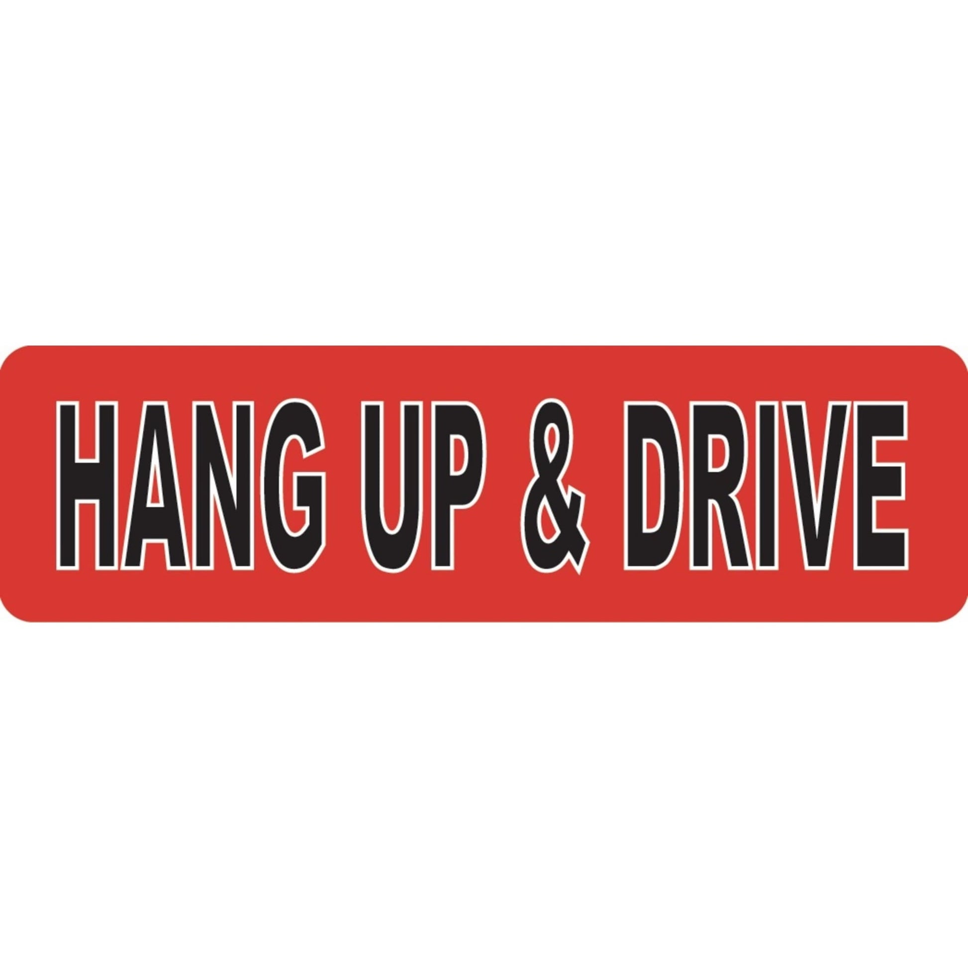 Hang up & drive vinyl motorcycle helmet sticker - biker decal