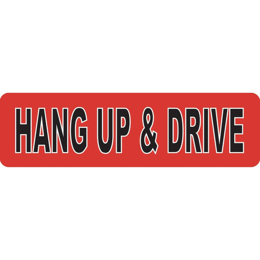 Hang up & drive vinyl motorcycle helmet sticker - biker decal