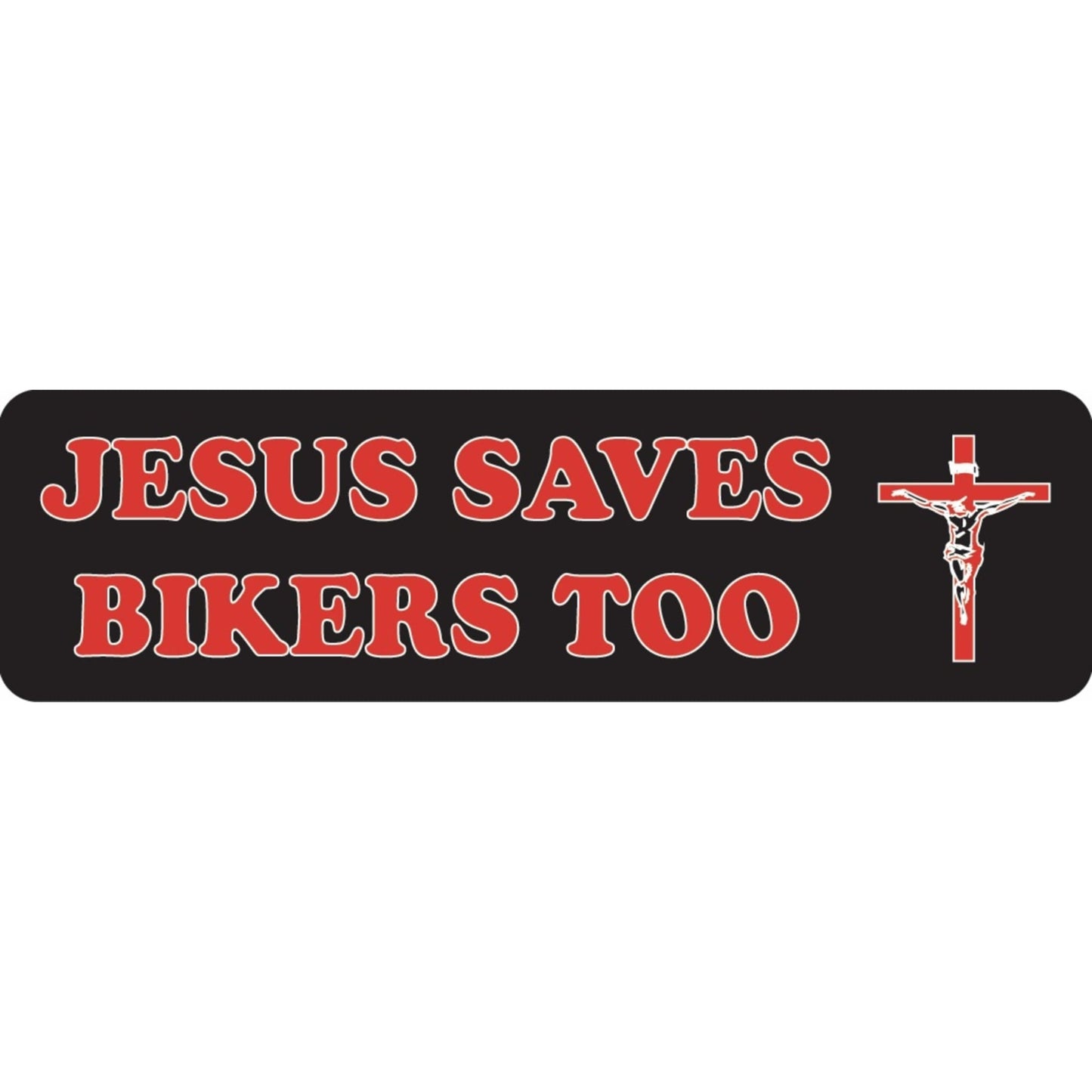 Jesus saves bikers too vinyl motorcycle helmet sticker - religious biker decal
