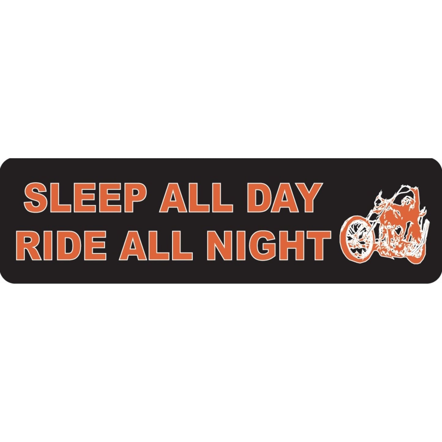 Sleep all day ride all night vinyl motorcycle helmet sticker - biker decal