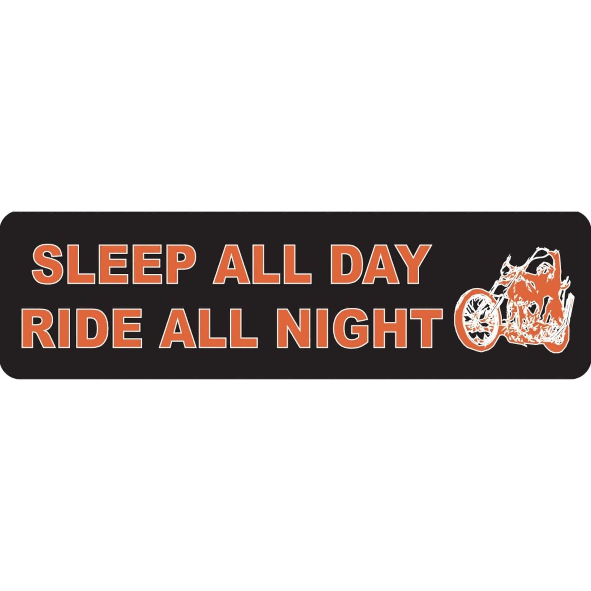 Sleep all day ride all night vinyl motorcycle helmet sticker - biker decal