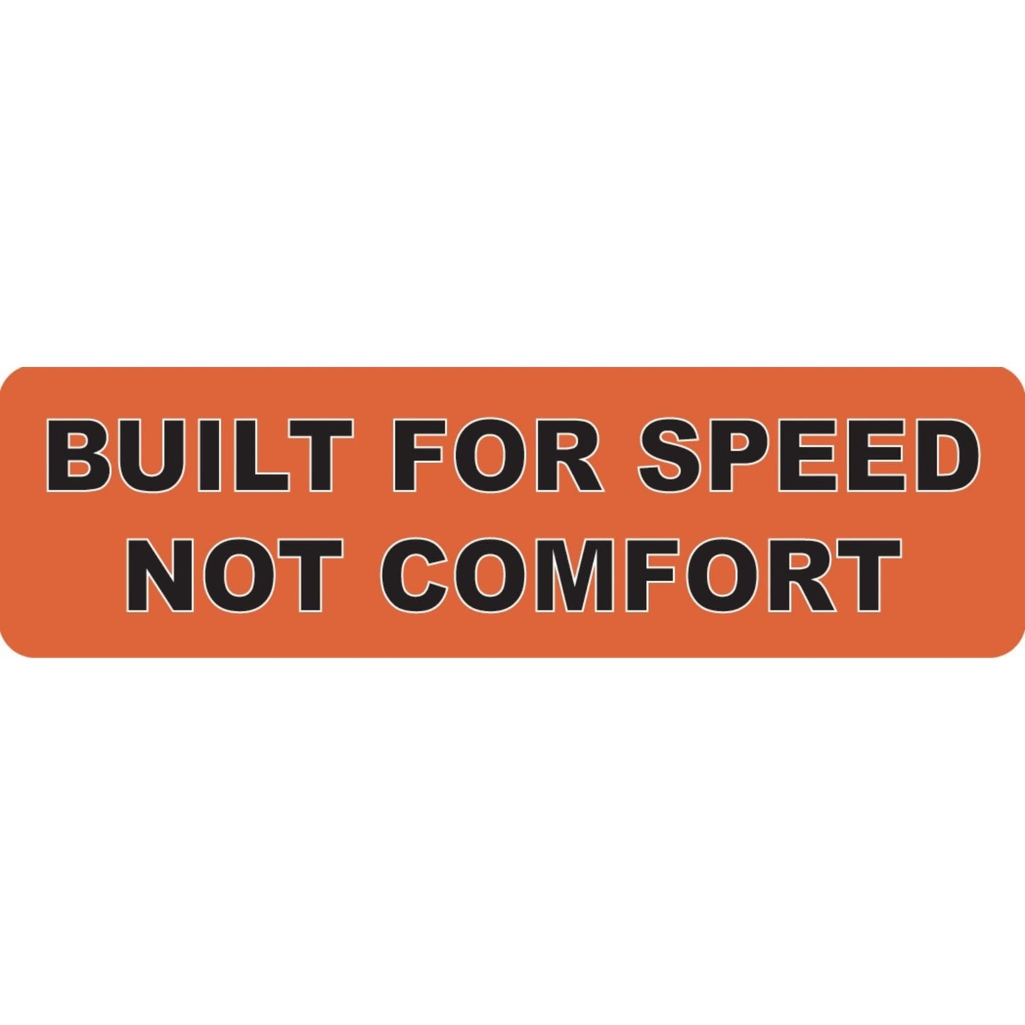 Built for speed not comfort vinyl motorcycle helmet sticker - biker decal