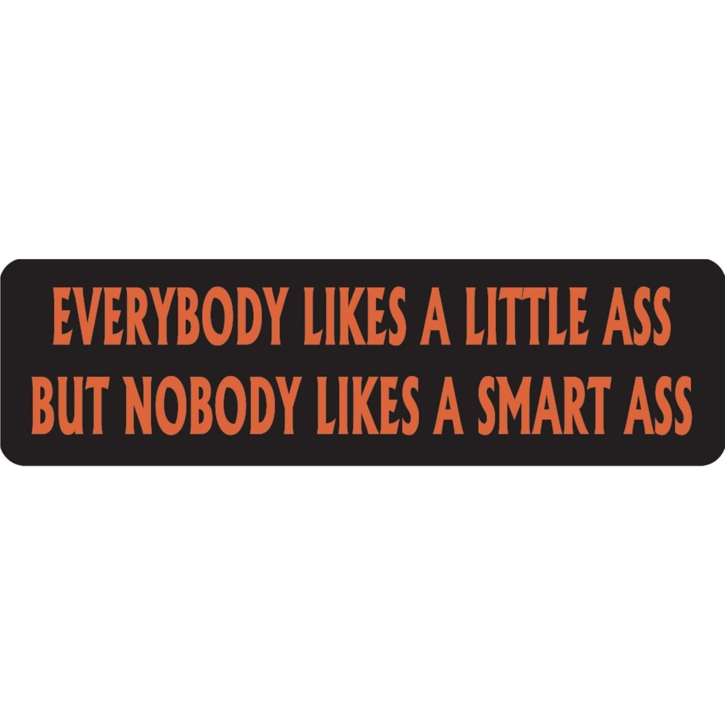 Everybody likes a little ass but nobody likes a smart ass vinyl motorcycle helmet sticker - funny biker decal