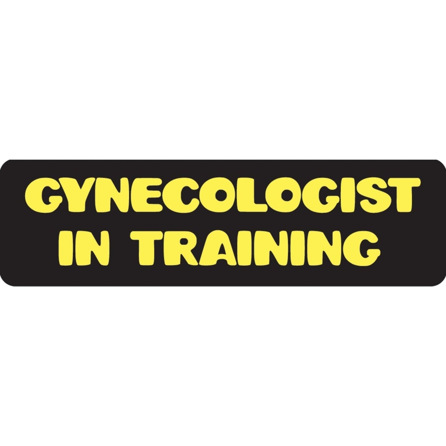 Gynecologist in training vinyl motorcycle helmet sticker - funny biker decal