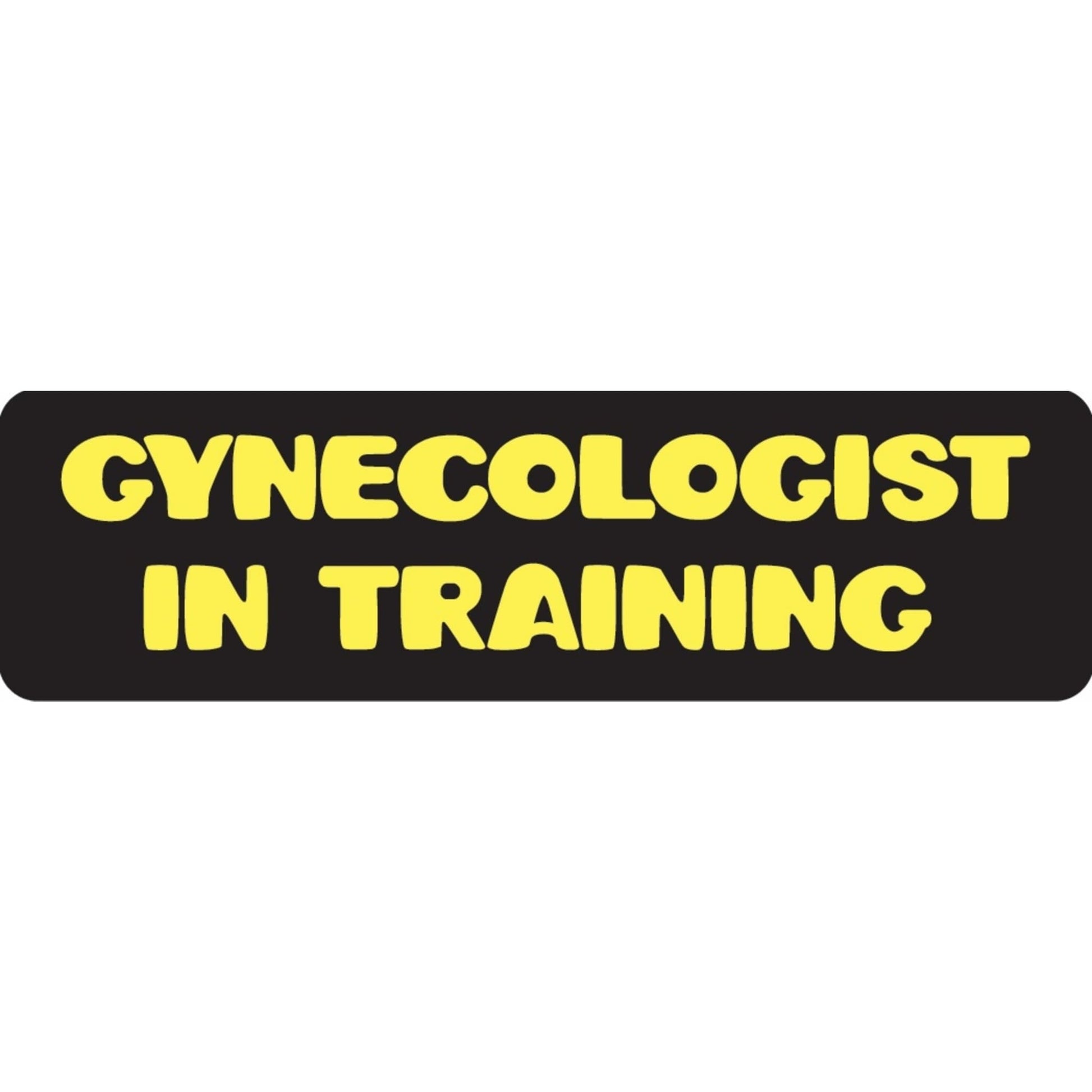 Gynecologist in training vinyl motorcycle helmet sticker - funny biker decal
