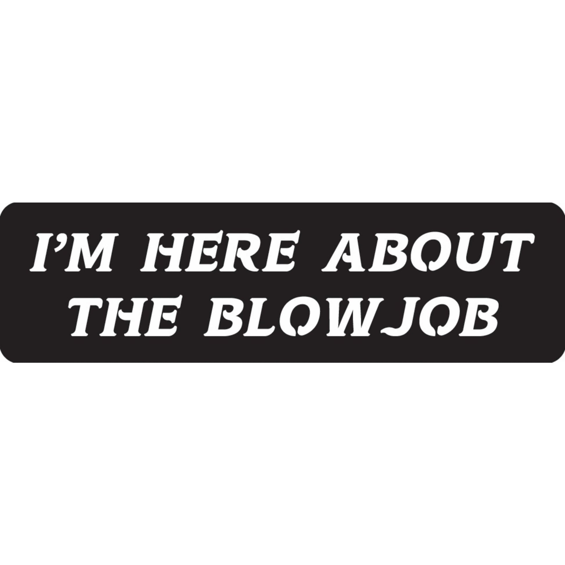 I'm here about the blow job vinyl motorcycle helmet sticker - funny biker decal