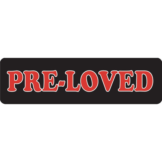 Pre loved vinyl motorcycle helmet sticker - funny biker decal