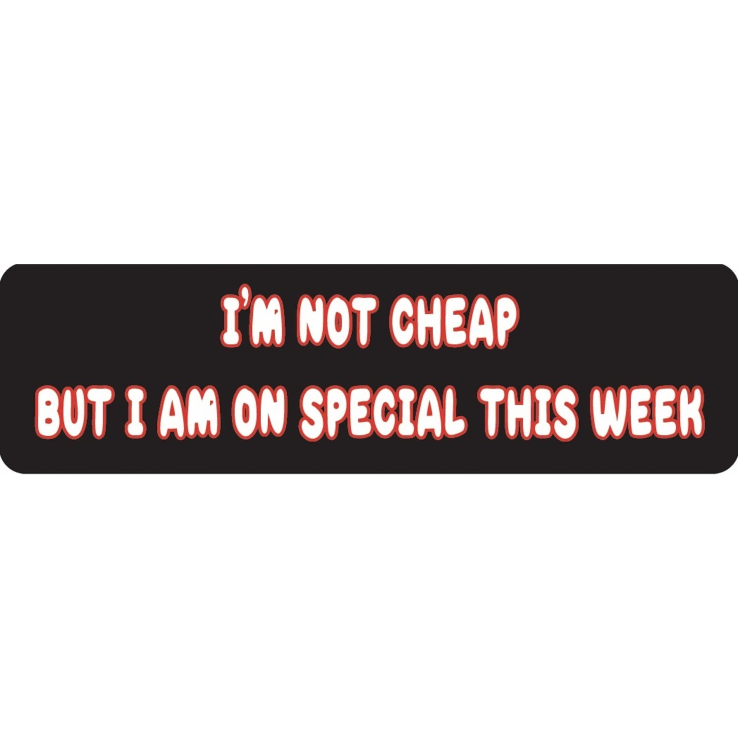 I'm not cheap but I am on special this week vinyl motorcycle helmet sticker - funny biker decal