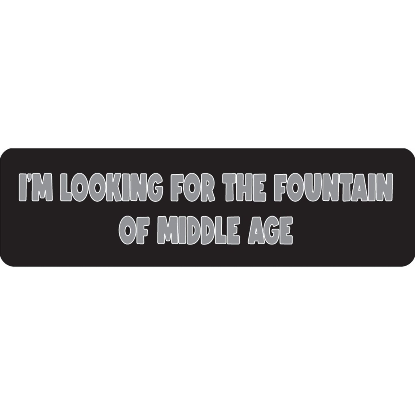 I'm looking for the fountain of middle age vinyl motorcycle helmet sticker - funny biker decal