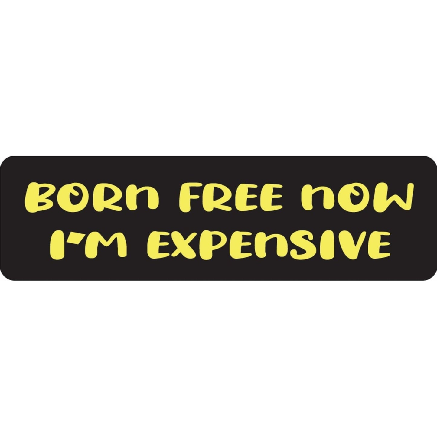 Born free now I'm expensive vinyl motorcycle helmet sticker - funny biker decal