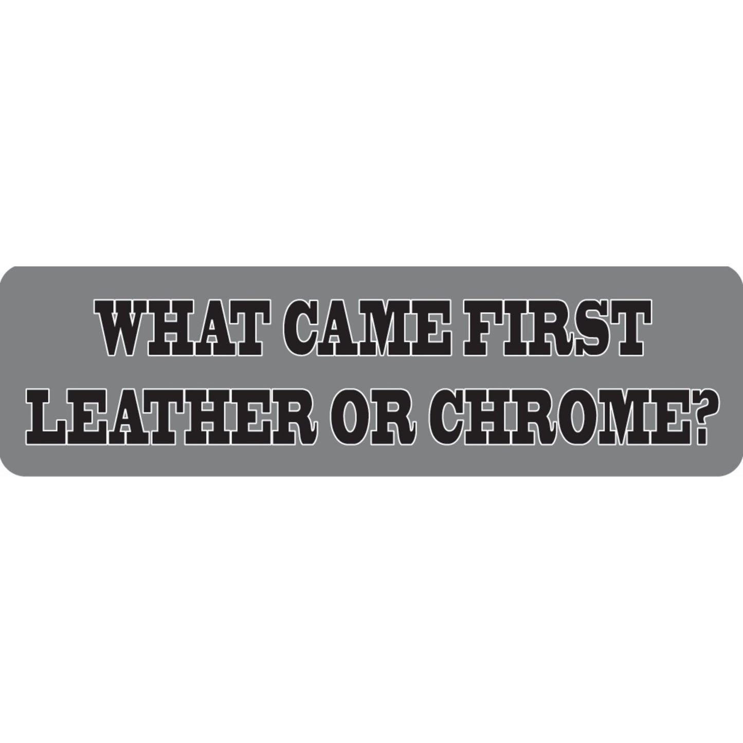 What came first leather or chrome vinyl motorcycle helmet sticker - biker decal