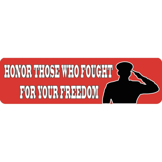 Honor those who fought for your freedom vinyl motorcycle helmet sticker - patriotic biker decal
