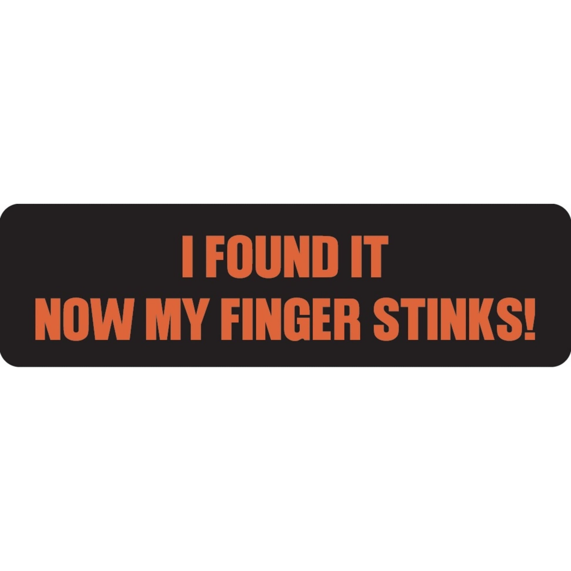 I found it now my finger stinks vinyl motorcycle helmet sticker - funny biker decal