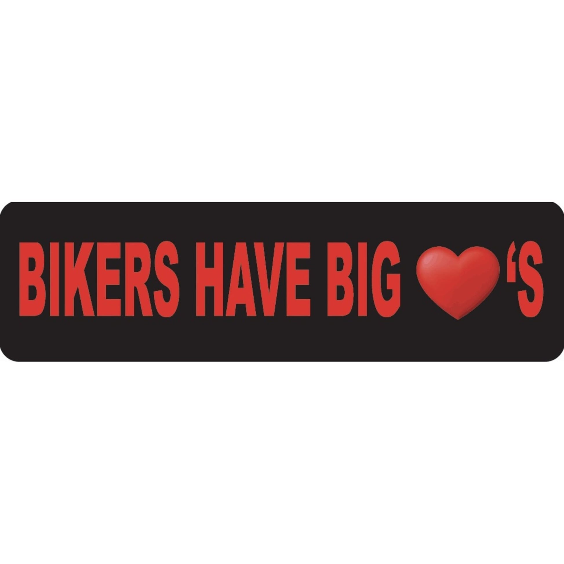 Bikers have big hearts vinyl motorcycle helmet sticker - biker decal