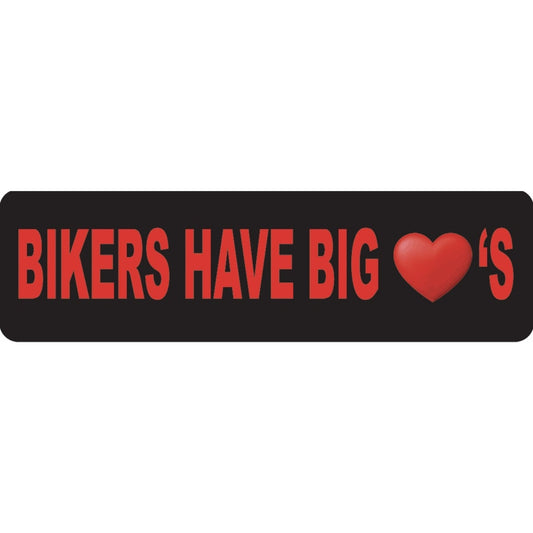 Bikers have big hearts vinyl motorcycle helmet sticker - biker decal