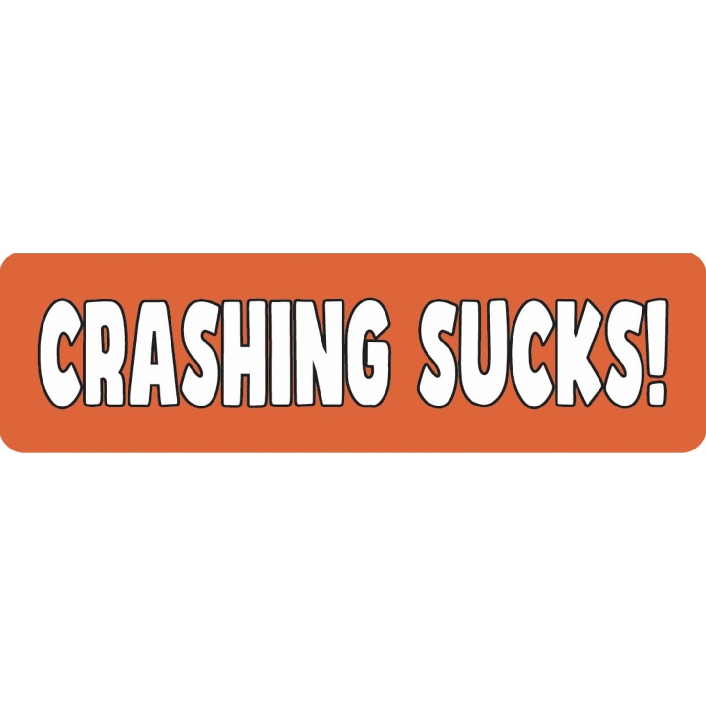 Crashing sucks vinyl motorcycle helmet sticker - biker decal
