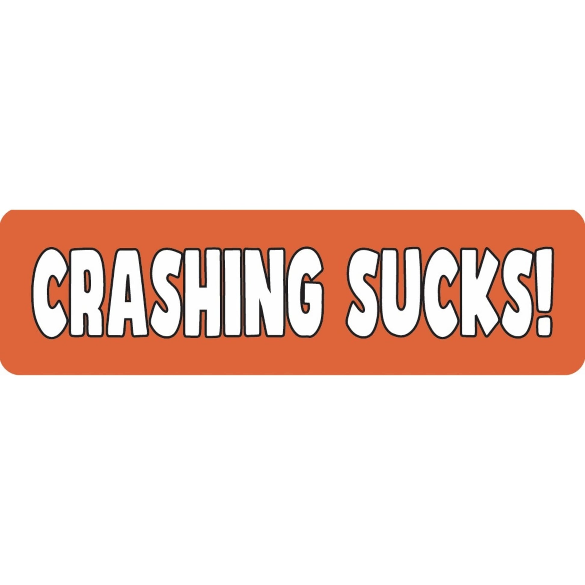 Crashing sucks vinyl motorcycle helmet sticker - biker decal