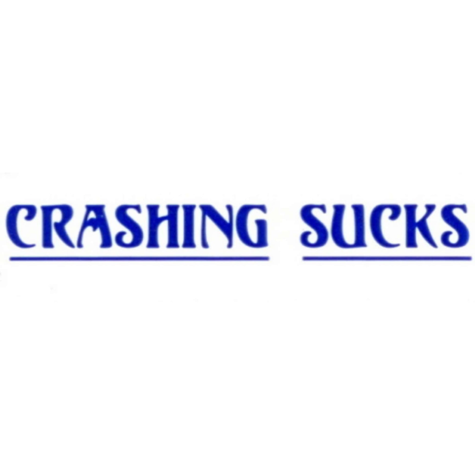 Crashing sucks vinyl motorcycle helmet stickers - biker decal